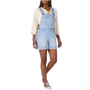 NWT Lee Denim Short Overalls (Frayed), Size XS